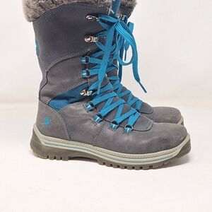 Santana Canada Marinda Gray and Teal Winter Boots SZ 7